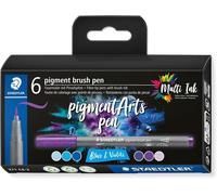 Staedtler Pigment Brush Pen - Packs of 6 - Choose from 4 Colour Mixes