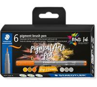 Staedtler Pigment Brush Pen - Packs of 6 - Choose from 4 Colour Mixes