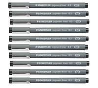 Staedtler Pigment Liner 0.3mm Black 308-03-9 - Fine Fineliner Pen - 1/3/5/10/20