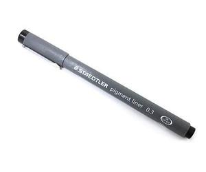 STAEDTLER PIGMENT LINER 0.3mm BLACK INK [Pack of 2]