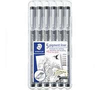 Staedtler Pigment Liner 308 Black Fineliner Pen Waterproof Technical Drawing Ink