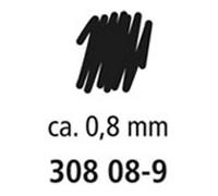 Staedtler 732869 0.8 mm Pigment Liner Felt-Tip Pen - Black