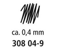 Staedtler 732850 0.4 mm Pigment Liner Felt-Tip Pen - Black