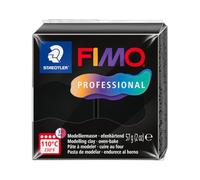 STAEDTLER Polymer Modelling Clay - FIMO Professional - Oven Bake Clay - Black, 57g - 1 Block, 8040-9