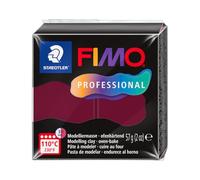 STAEDTLER Polymer Modelling Clay - FIMO Professional - Oven Bake Clay - Bordeaux, 57g - 1 Block, 8040-23