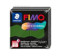 STAEDTLER Polymer Modelling Clay - FIMO Professional - Oven Bake Clay - Leaf Green, 57g - 1 Block, 8040-57