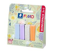 STAEDTLER Polymer Modelling Clay - FIMO Spring Bloomy Colours - Oven Bake - Starter Set - 3+1 Free Assorted Colours, 8023-S2 P