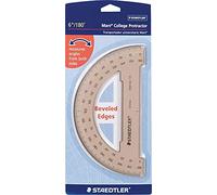 STAEDTLER(R Semicircular 6in. Protractor, Clear