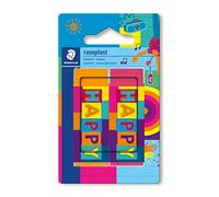 STAEDTLER Rasoplast Eraser, Very Good Erasing Results, Phthalate and Latex Free, Low Crumbs, in Known Rasoplast Quality, 2 Erasers in Assorted Colours, 526B2BK2HA