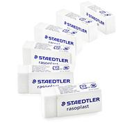 Staedtler Rasoplast Mini Rubber Erasers - White - Pack of 6-526 B30