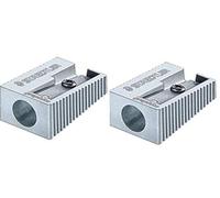 Staedtler Single Hole Quality Aluminium Pencil Sharpener X 2