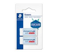 STAEDTLER Soft 526 S30 White Eraser - Blister with 2 Soft Eraser