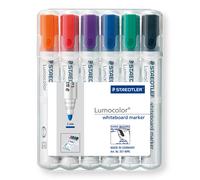 Staedtler ST28941 Lumocolour Bullet Tip Whiteboard Marker - Assorted Colours, (Pack of 6)