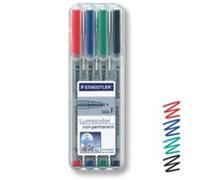 Staedtler Lumocolour Non-Permanent Fine Assorted (Pack of 4) 316-WP4