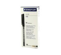 Staedtler Stick 430 Ballpoint Pen Medium Black Pack of 10 430-M9