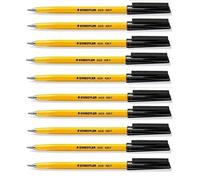 Staedtler Stick 430 Fine Ballpoint Pen 0.3mm Black Regular Ink Flow (Pack of 10) Loose