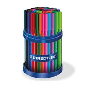 Staedtler Stick Ice Triangular Ballpoint Plastic Clip Pen Assorted 50 Cup