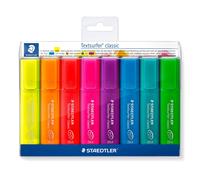 STAEDTLER Textsurfer 364 P WP8 Pack of 8 Highlighters in Classic Rainbow Colours