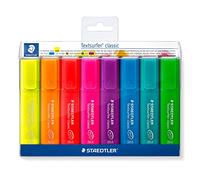 STAEDTLER Textsurfer 364 P WP8 Pack of 8 Highlighters in Classic Rainbow Colours
