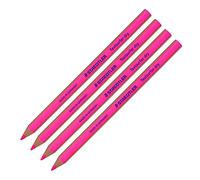 Staedtler Textsurfer Dry Highlighter Pencil 128 64 Drawing for Writing Sketching Inkjet,paper,copy,fax(pack of 4) (Pink 4 Pencils)