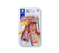 STAEDTLER 175 M36 Wood-Free Coloured Pencils - Assorted Colours (Tin of 36)