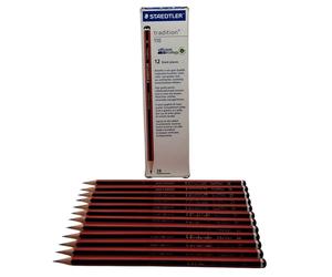 STAEDTLER Tradition 110 Pencil 2B Pack of 12 Made in Germany Sketching & Writing