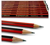 STAEDTLER Tradition Pencils Drawing Sketching Art - 6B 5B 4B 3B 2B B HB F H 2H 3H 4H - 12 Grades (12)