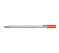 STAEDTLER Triplus 334-201 Fineliner Triangular Metal Tip Line Width Approx. 0.3 mm Pack of 10 Neon Red