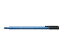 Staedtler Triplus Ball 437 M-9 VE Ballpoint Pen Ergonomic Triangular Shaft Line Width M Colour Black Smudge-proof Cardboard Case with 10 Ballpoint Pens