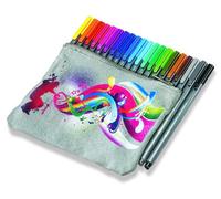 Staedtler triplus CPC20 334 Fineliners Triangular 0.3 mm Pack of 20 in Vintage Cotton Case