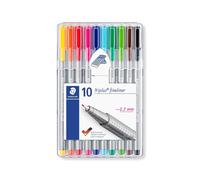 Staedtler Triplus 334 Fineliner Pen Fine 0.3 mm Assorted Pack of 10