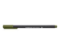 STAEDTLER triplus fineliner 334 - Green, 10 pieces, 0.3 mm | Triangular barrel, water-based ink - ergonomic, assorted colours - Item No. 334-5