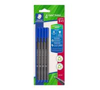 Staedtler Triplus Fineliner - Blue (Pack of 4) - 3+1