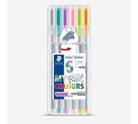 Staedtler Triplus Fineliner 334 SB6CS1 Desktop Box - Assorted Pastel Colours (Pack of 6)