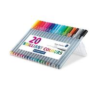 Staedtler Triplus Fineliner Pen 0.8Mm Tip 0.3Mm Line Assorted Colours Pack 20