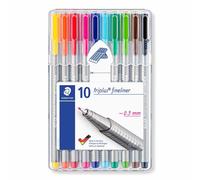 Staedtler Triplus 334 Fineliner Pen Fine 0.3 mm Assorted Pack of 10