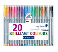 Staedtler Triplus Color Brilliant Assorted Colours 1.0mm Point 20 Pack Set NEW