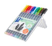 Staedtler Triplus Fineliner Pens, Pack of 10, Assorted Colors (334SB10)