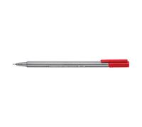 Staedtler Triplus Fineliner Pen 0.8mm Tip 0.3mm Line Red (Pack 10) 334