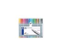Staedtler Triplus Fineliner, Triangular, Set of 20 Brilliant Colours + Triplus Colour Set with 20 Brilliant Felt-tip Pens, High Quality, Suitable for Children DIN EN-71