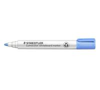 Staedtler Whiteboard Marker Lumocolor, Light Blue, Line Width 2.00 mm, Quick-Drying, Low Odour, Long Life, Blocked Tip, 10 Whiteboard Markers in Folding Box, 351-30