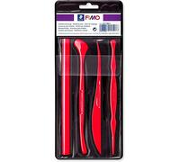 Staedtler WP4-1ST 8711 WP4-1 Optimal Workmanship and Effective Finishing by FIMO, Case with 4 Different Modelling Tools, Multi-Coloured