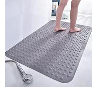 Stafeny Non-Slip Shower Mat for Inside the Non-Slip Anti-Mould Rubber Shower Mat (Grey, 90 x 60 cm (Rectangular))