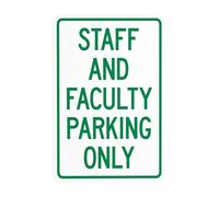 Staff And Faculty Parking Only Metal Warning Sign with Easy Install for Indoor Outdoor Security, Business Office Home Garden Street Decor 20 x 30 cm