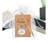 Staff Appreciation - Notebook Keychain Pen Appreciation Favors - Be Proud of Your Work,for Coworkers Colleagues Nurses Employees Teachers Christmas