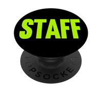 Staff event outfit crew music festivals BACKPRINT worker PopSockets Adhesive PopGrip