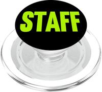 Staff event outfit crew music festivals BACKPRINT worker PopSockets PopGrip for MagSafe