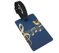 Staff Music Notes Luggage Tags for Suitcases - Durable PVC ID Tags with Detachable Straps for Travel, Backpack, Golf Bag, Anti-Loss
