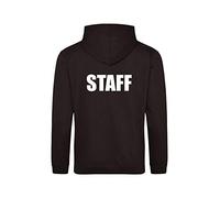 Staff Printed Black Hoodie, Security Officer, Security Guard Bouncer, Doorman, Events, Medium