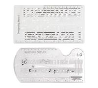 Staff Ruler - Acrylic Engraved Staff Ruler Guide, Accurate Notation Alignment Tool | Harmony Layout Aid for Melody Drafting Songcraft Practice Classroom Studio Conservatory Rehearsal Workbook